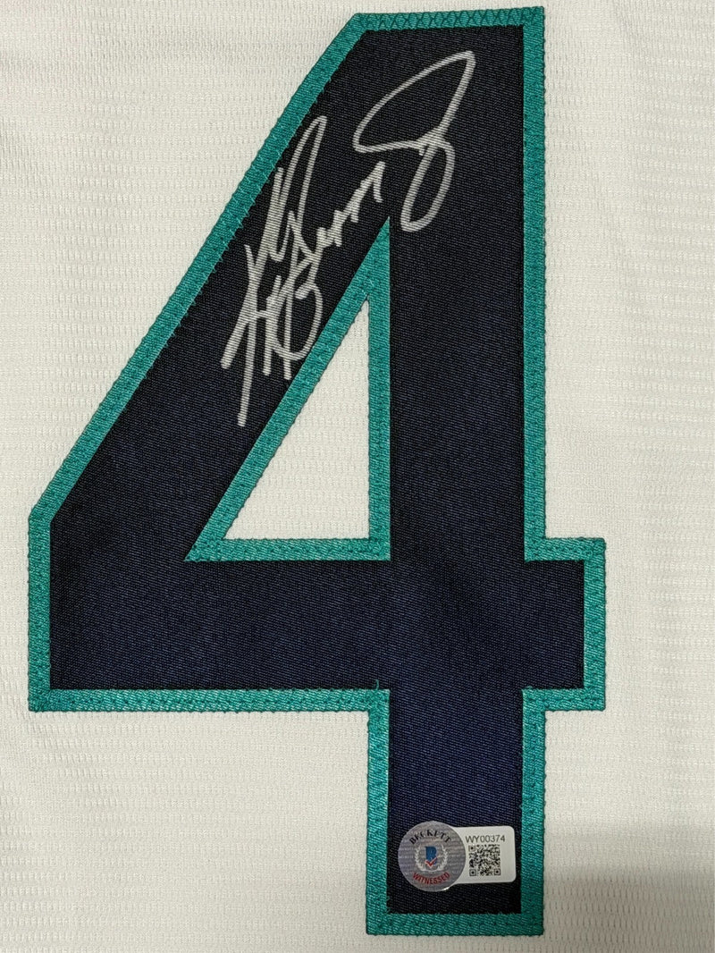 Ken Griffey Jr Signed Seattle Mariners Majestic Jersey Beckett Witness BAS COA