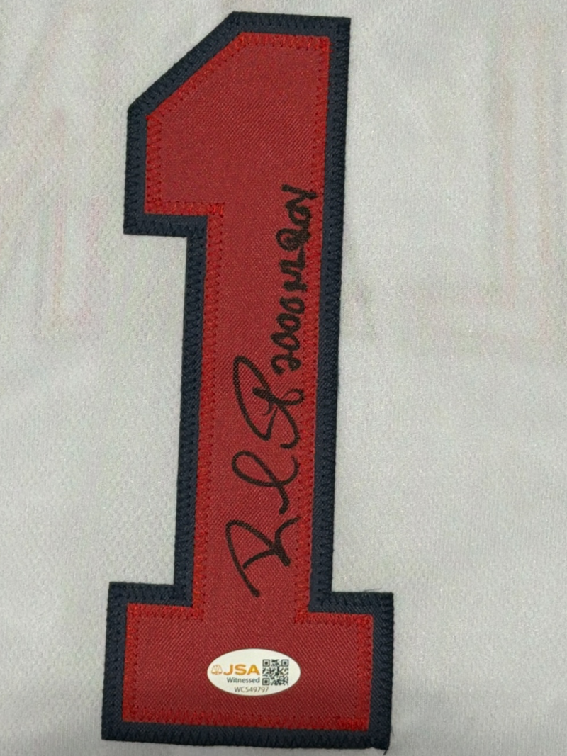 Rafael Furcal Signed Atlanta Braves Custom Jersey w/ 2000 NL ROY JSA Witness COA