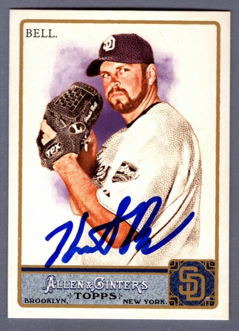 Heath Bell Signed Autographed 2011 Topps Allen & Ginter #42 LSCM COA Padres