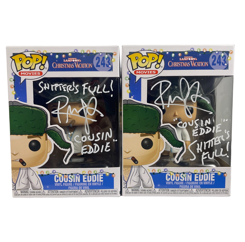 Randy Quaid Signed Auto Cousin Eddie Christmas Vacation Funko Pop 2 Insc BAS COA