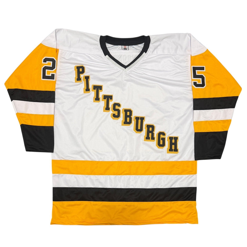 Kevin Stevens Signed Pittsburgh Penguins Custom Jersey w 91-92 Cup JSA Wit COA W