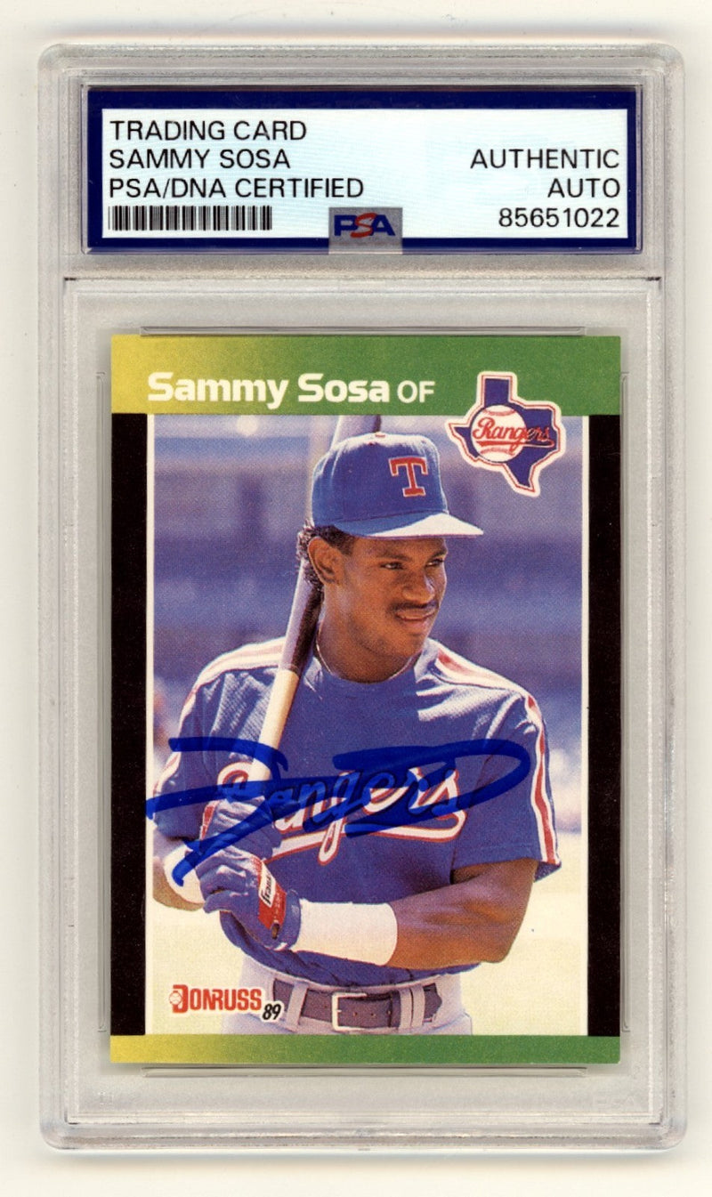 Sammy Sosa 1989 Donruss Baseball's Best #324 Signed Rookie RC PSA Authentic Auto
