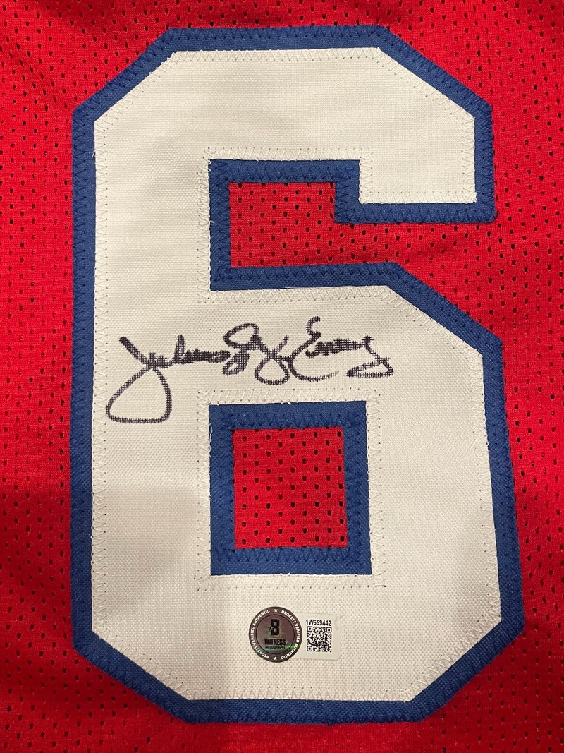 Julius "Dr J" Erving Signed Philly Custom Jersey Beckett Witness BAS COA