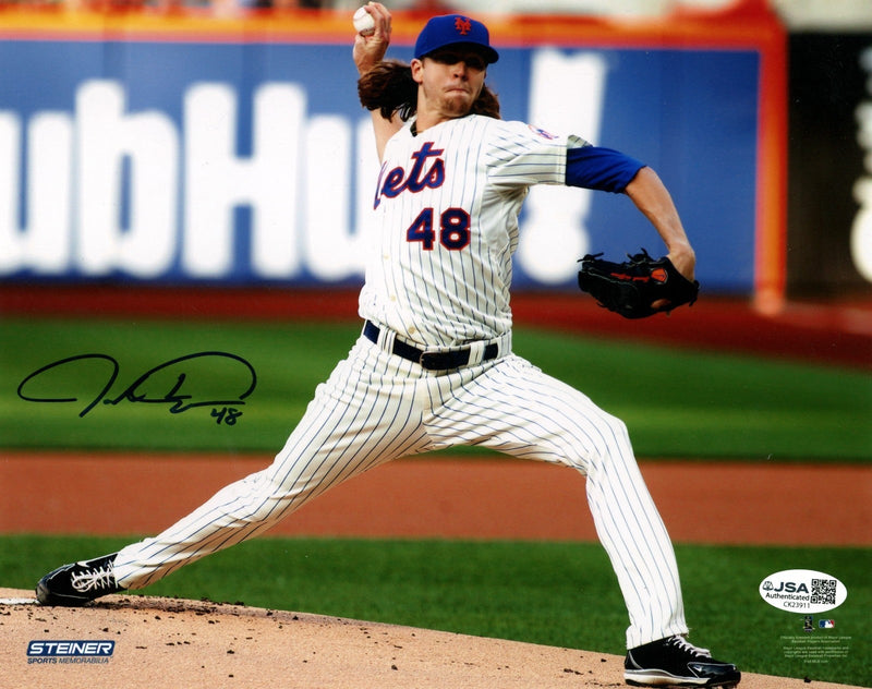 Jacob DeGrom Signed Autographed New York Mets Steiner 8x10 Photo JSA COA