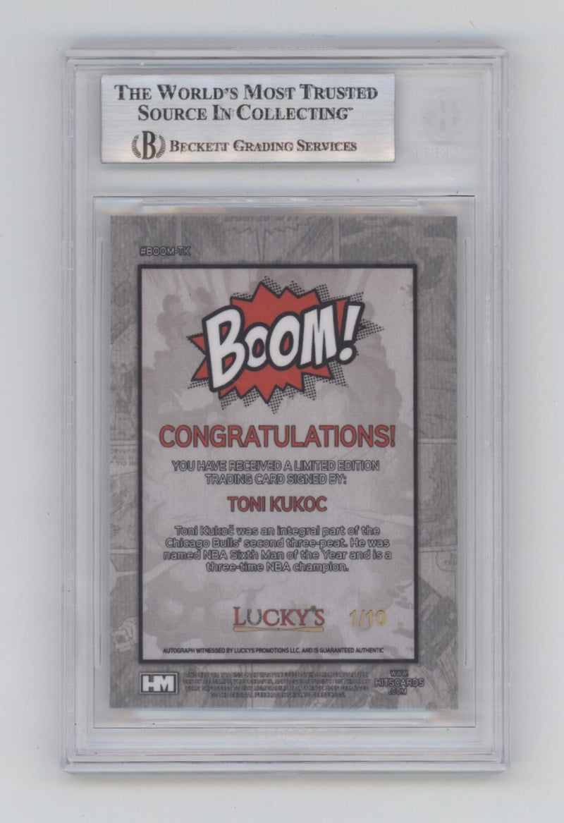 Toni Kukoc 2024 Hits Memorabilia BOOM Gold #/10 Signed BGS BAS Auto Bulls