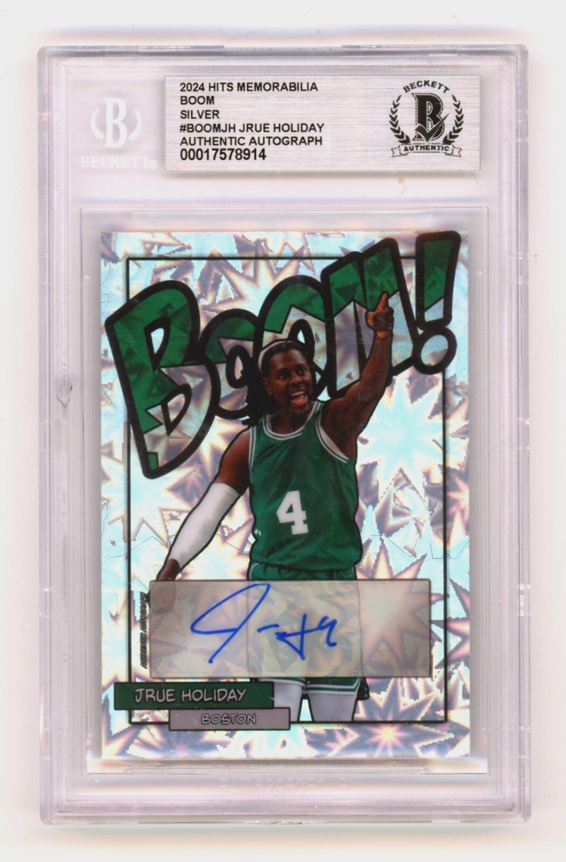 Jrue Holiday 2024 Hits Memorabilia BOOM Silver Signed BGS BAS Auto Boston