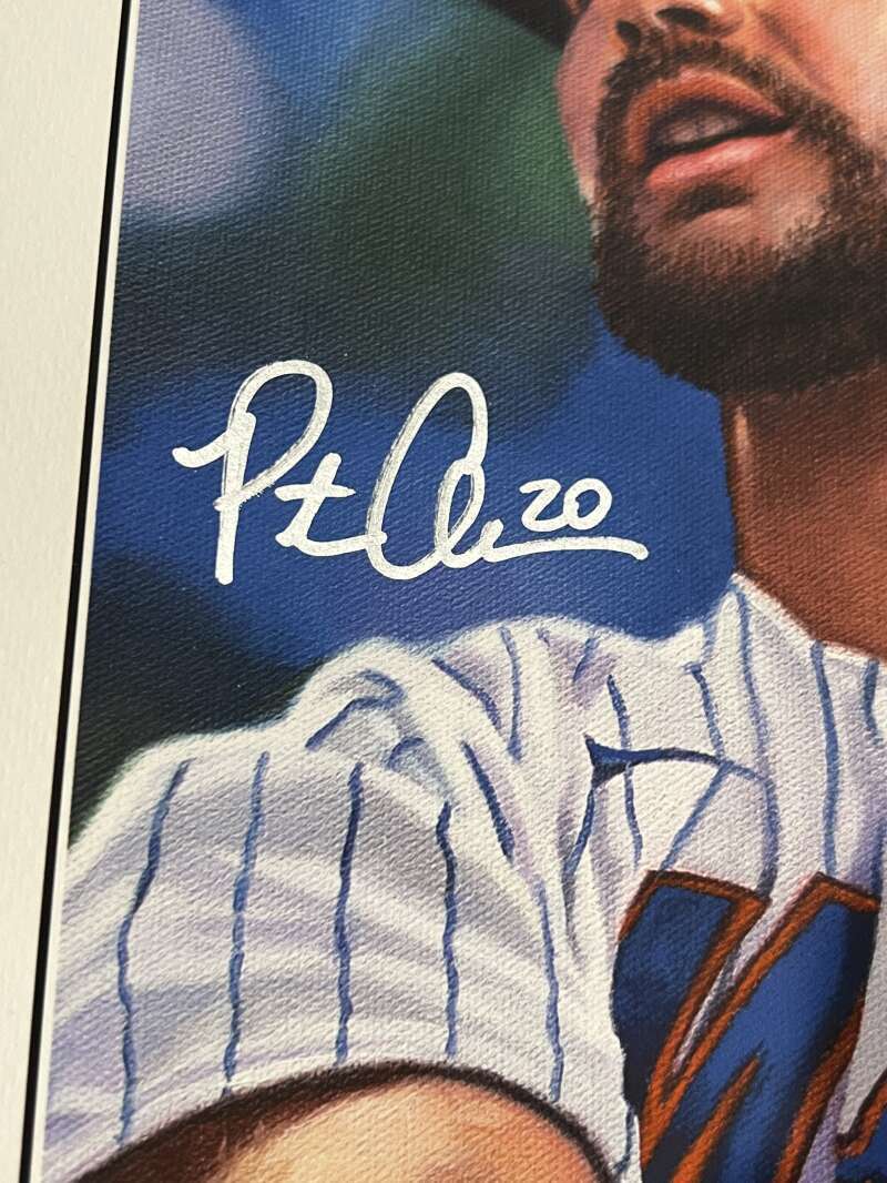 Pete Alonso Signed Auto Topps Game within the Game Art Print #10/99 Fanatics COA
