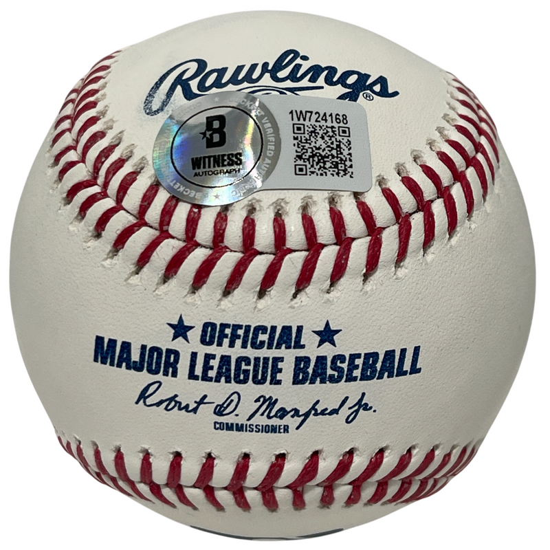 Derrek Lee Signed ROMLB Baseball w/ 3 Inscriptions Beckett Witness BAS COA
