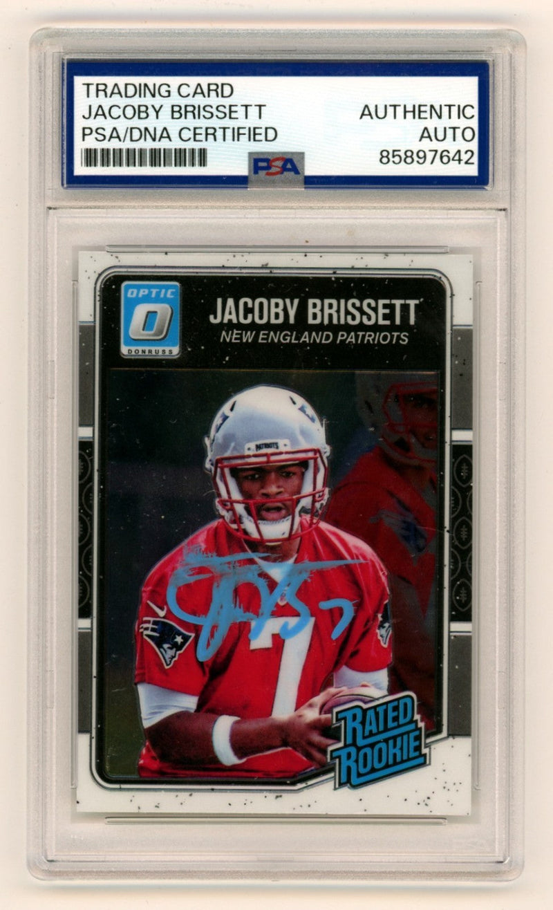 Jacoby Brissett 2016 Donruss Optic #170 Signed Rated RC PSA Auto B - IMPERFECT