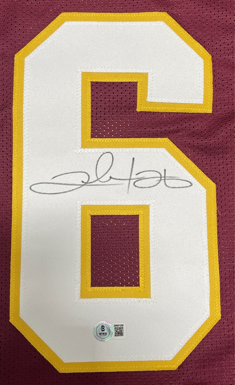 Clinton Portis Signed Washington Custom Jersey Beckett Witness BAS COA