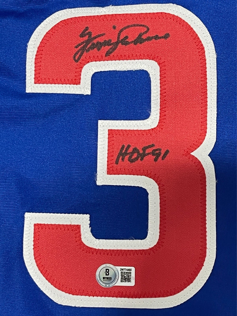 Fergie Jenkins Signed Chicago Cubs Custom Jersey w/ HOF 91 Beckett Wit BAS COA