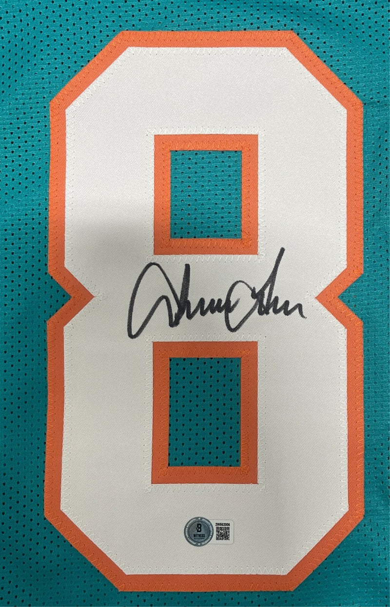 Irving Fryar Signed Miami Dolphins Custom Jersey Beckett Witness BAS COA
