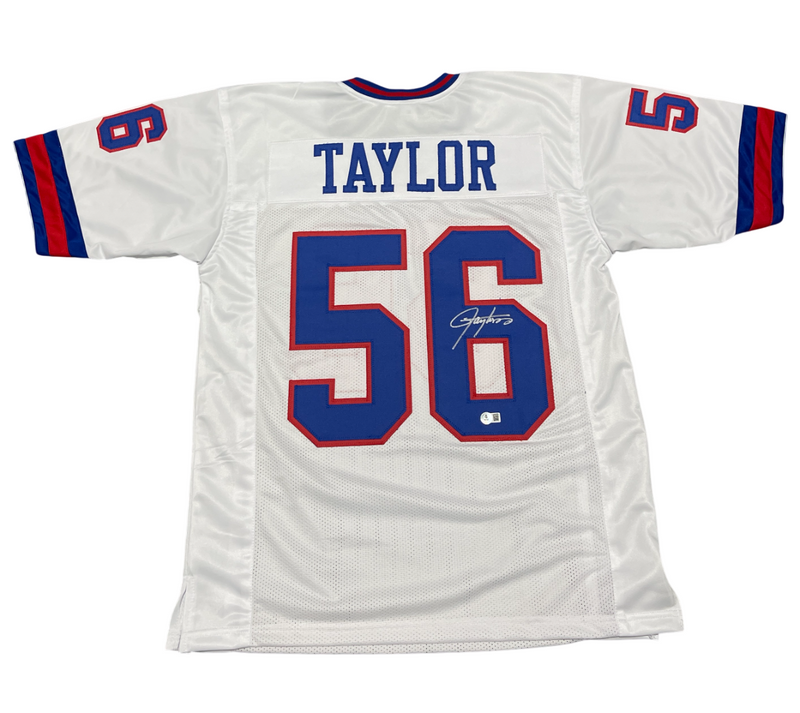 Lawrence Taylor Signed Auto New York Giants Custom Jersey Beckett Wit BAS COA