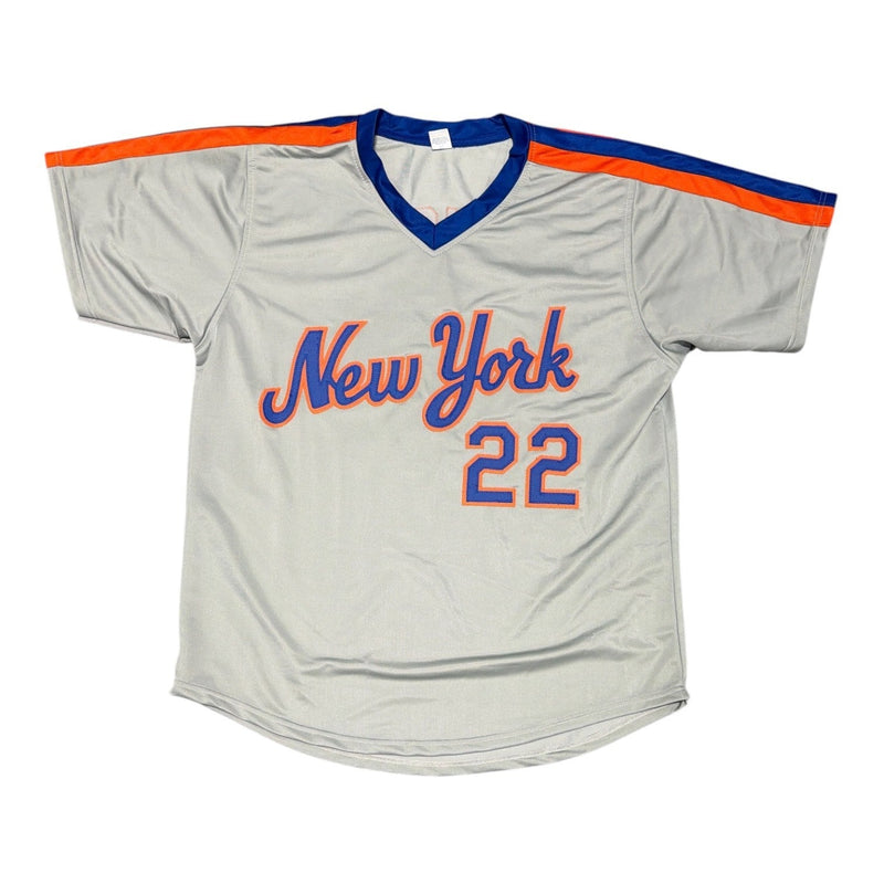 Ray Knight Signed New York Mets Custom Jersey w/ 1986 WS MVP JSA COA