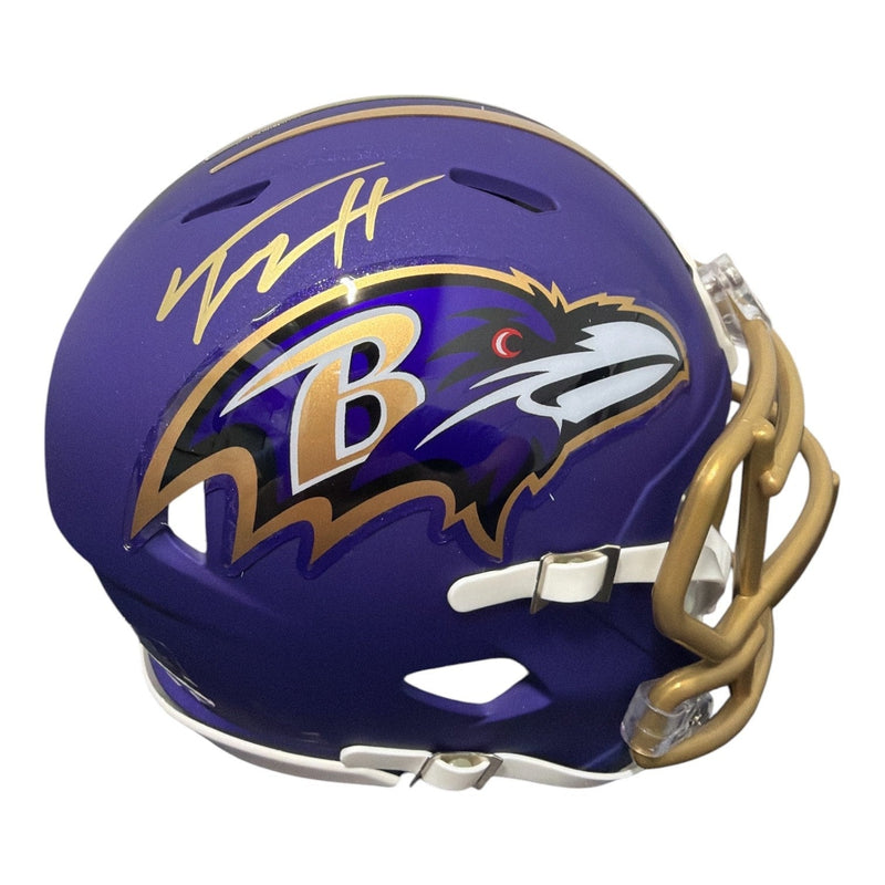 Trey Hendrickson Signed Baltimore Ravens ALT #1 Mini Helmet JSA Witness COA