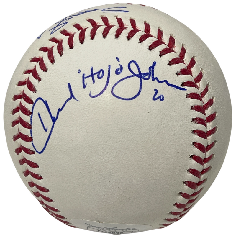 Darryl Strawberry & Howard Johnson Signed ROMLB Baseball w/ Ins JSA COA Mets