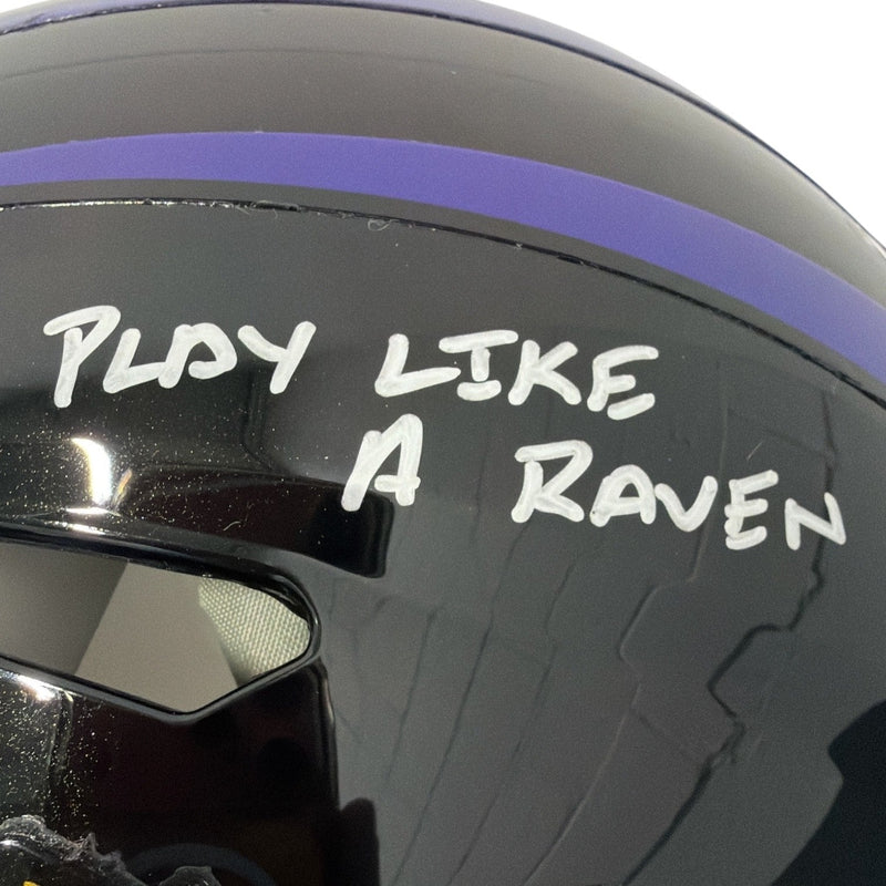 Trey Hendrickson Signed Ravens Authentic FS Full Size Helmet w/ Insc JSA W COA