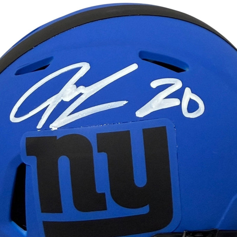 Jeremy Shockey Signed New York Giants Rave Mini Helmet Beckett Witness BAS COA