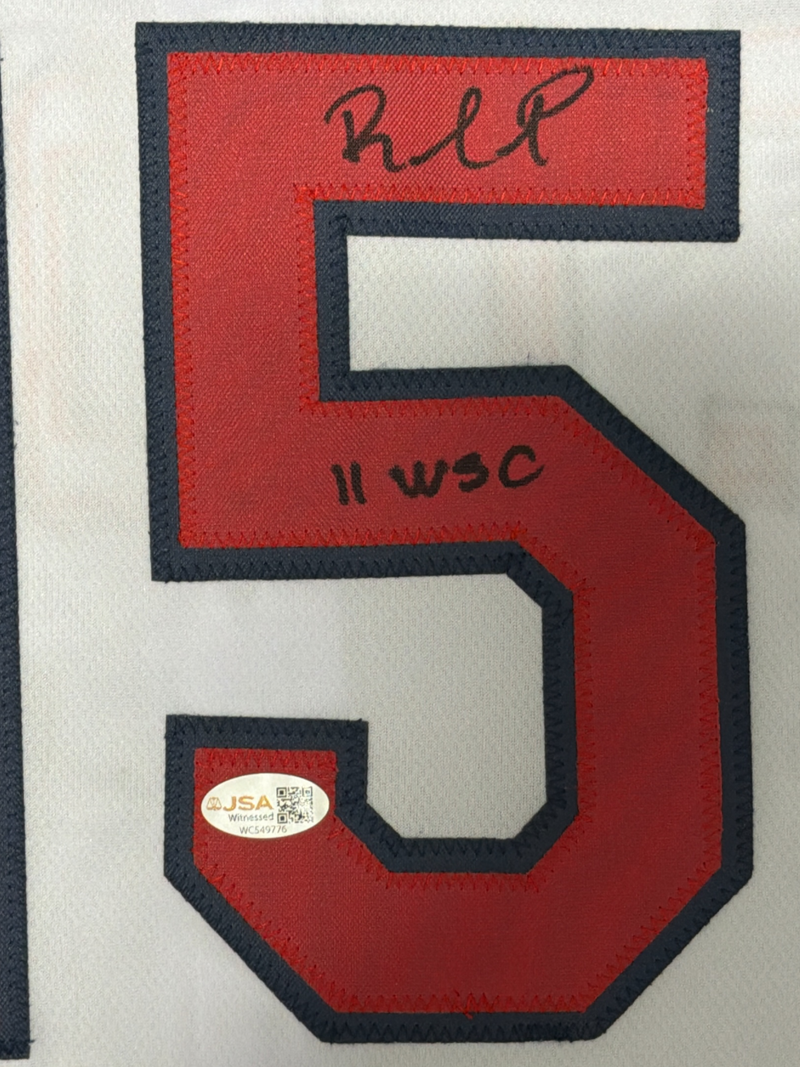 Rafael Furcal Signed St. Louis Cardinals Custom Jersey w/ 11 WSC JSA Witness COA