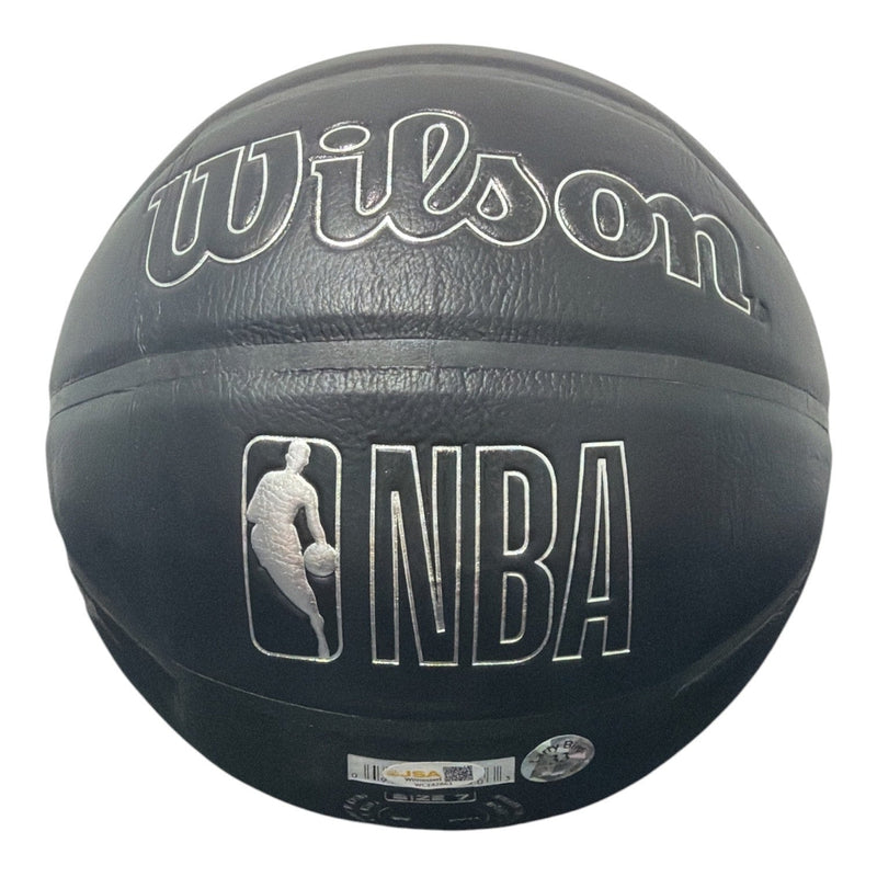 Larry Bird Signed Boston Celtics Premier Black Basketball JSA W COA Bird Holo B