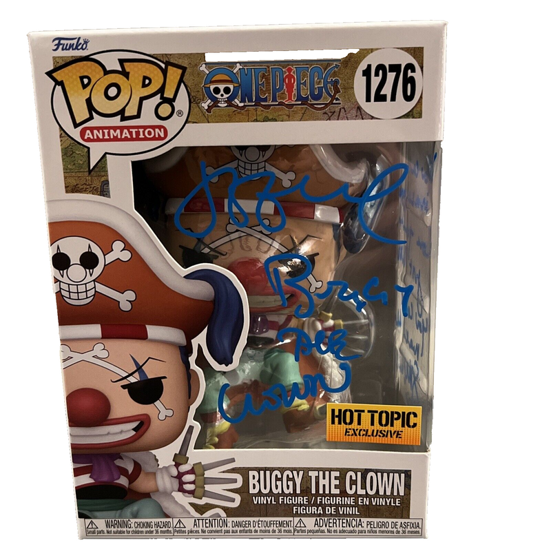 Jeff Ward Signed Auto Buggy the Clown #1276 One Piece Funko Pop w/ Insc. JSA COA