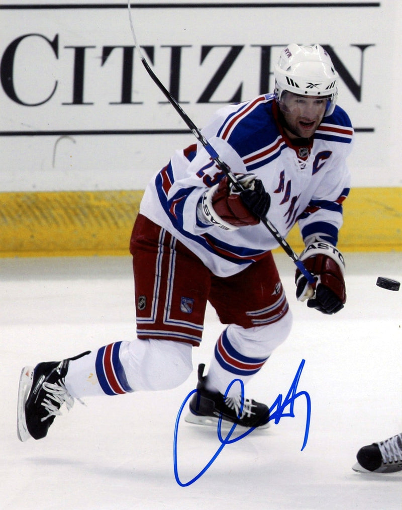 Chris Drury Signed Autographed New York Rangers 8x10 Photo LSCM COA #7