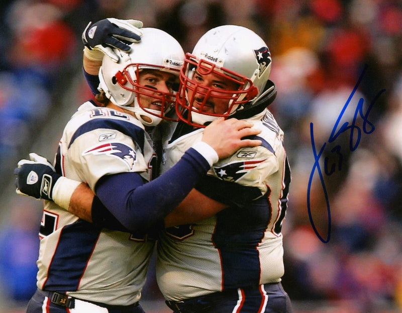 Joe Andruzzi Signed Autographed Patriots 8x10 Photo w/ Tom Brady LSCM COA #2