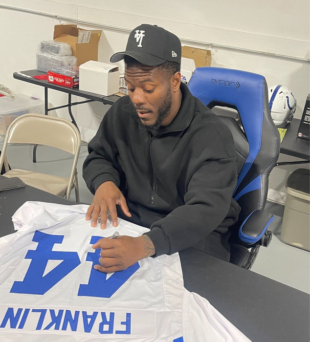 Zaire Franklin Signed Indianapolis Colts Custom Jersey Beckett Witness BAS COA