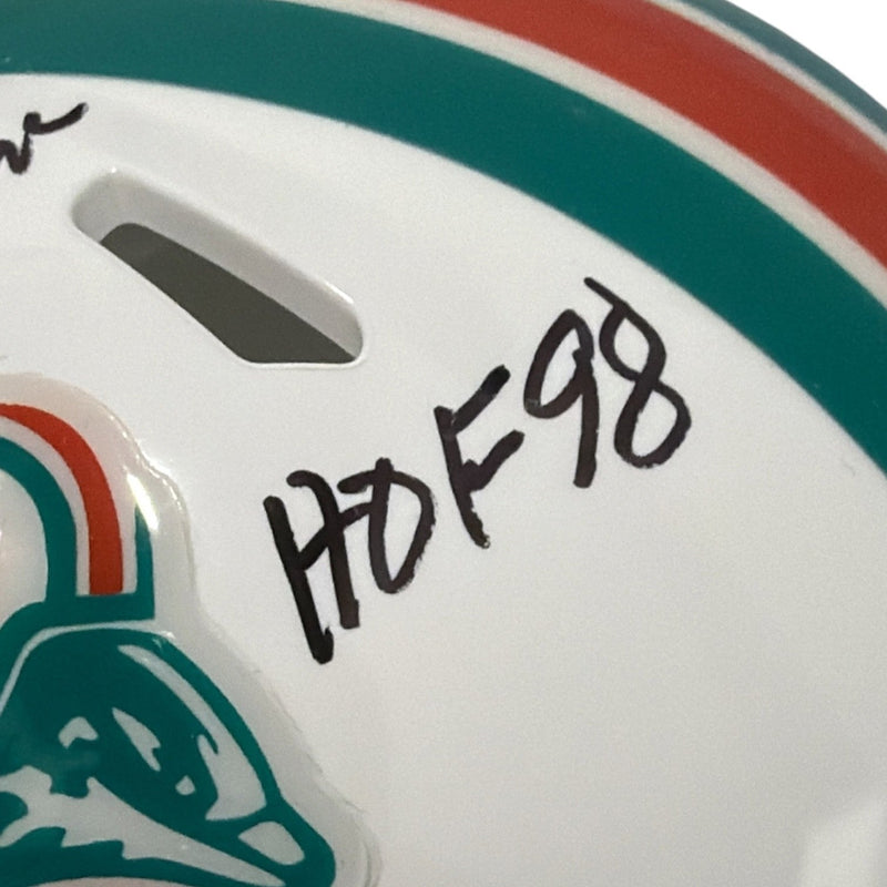 Dwight Stephenson Signed Dolphins TB Mini Helmet w/ HOF 98 JSA Witness COA