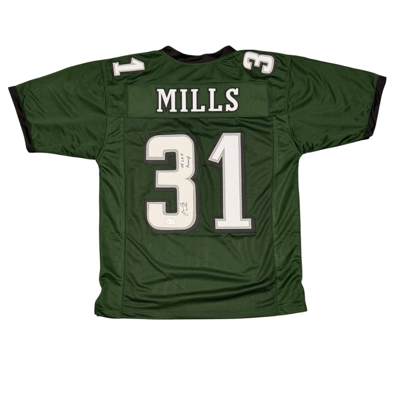 Jalen Millis Signed Eagles Custom Jersey w/ SB LII Champ Beckett W BAS COA