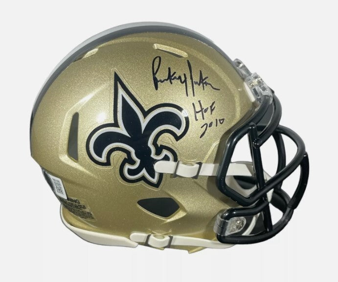 Rickey Jackson Signed Auto Speed Mini Helmet w/ HOF 2010 Beckett Wit BAS COA