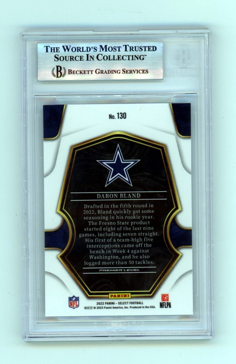 Daron Bland 2022 Panini Select 130 Premier Level Signed RC BGS Authentic Auto
