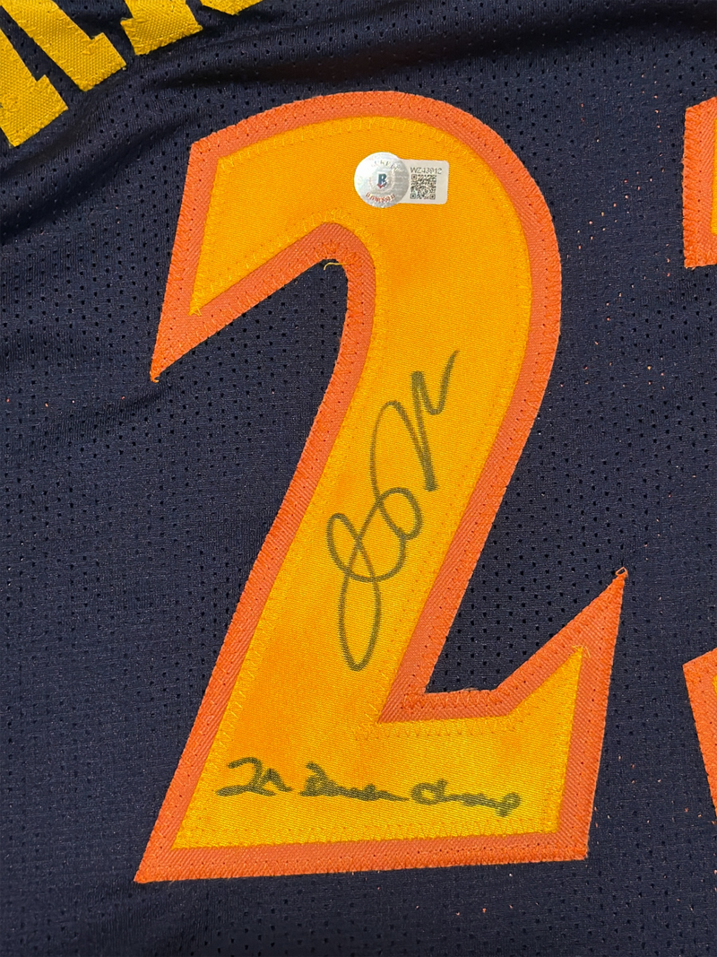 Jason Richardson Signed Warriors Custom 2x Dunk Champ Jersey Beckett Wit BAS COA