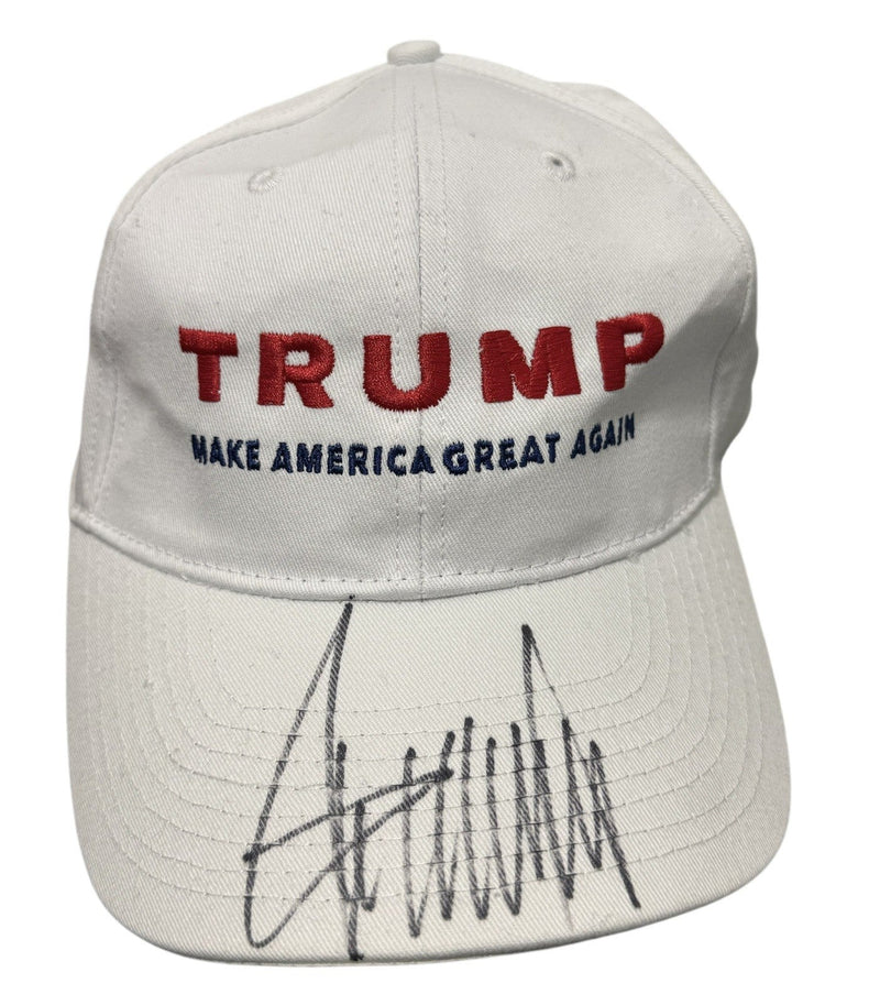 Donald Trump Signed Autographed Make America Great Again Hat Beckett BAS COA LOA