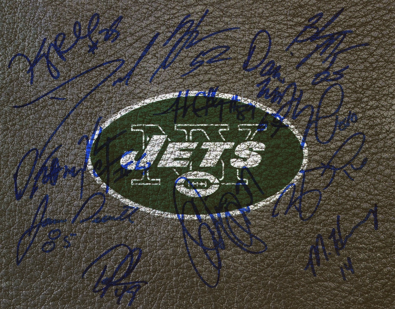 2009 New York Jets Team Signed 8x10 Photo w/ 13 Signatures LSCM COA Revis +