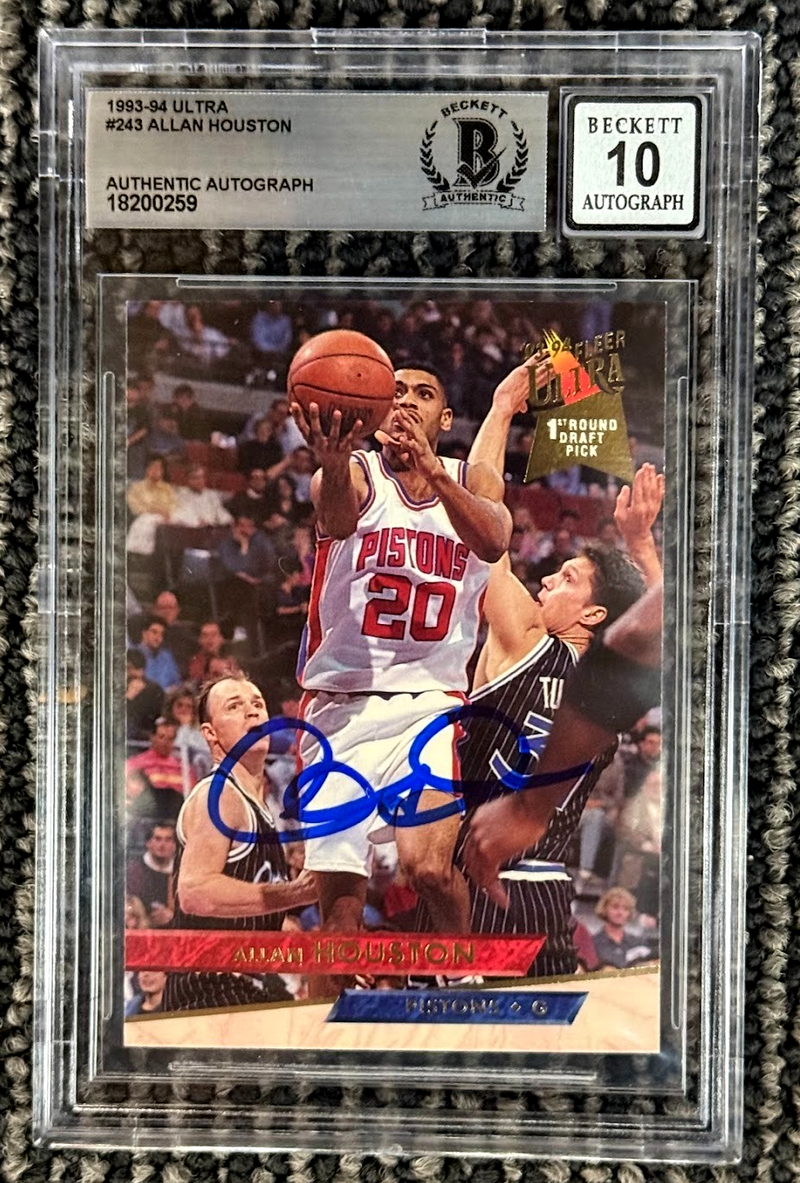 Allan Houston 1993-94 Topps Gold #261 Signed Rookie RC Beckett BGS 10 Auto