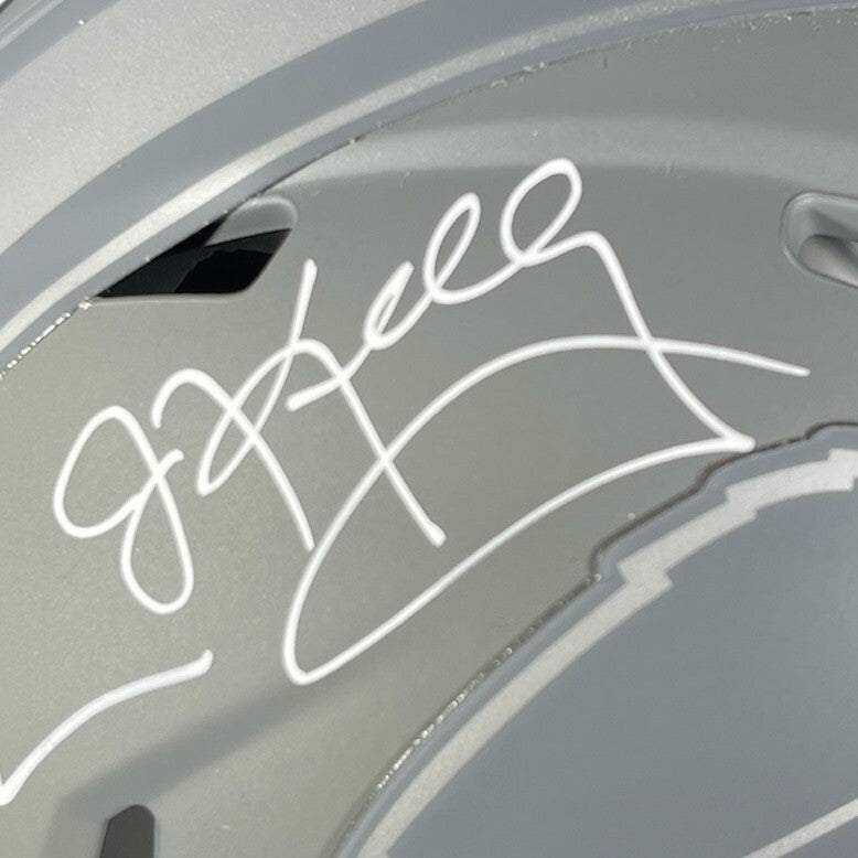 Kelly Reed Thomas Triple Signed Bills Slate Mini Helmet Beckett Wit BAS COA