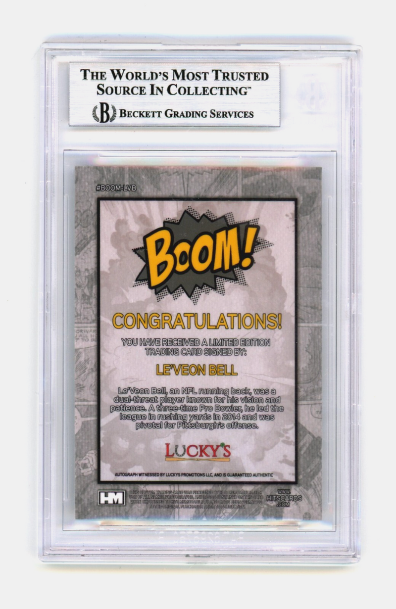 Le'Veon Bell 2024 Hits Memorabilia BOOM Silver Signed BGS BAS Auto Pittsburgh