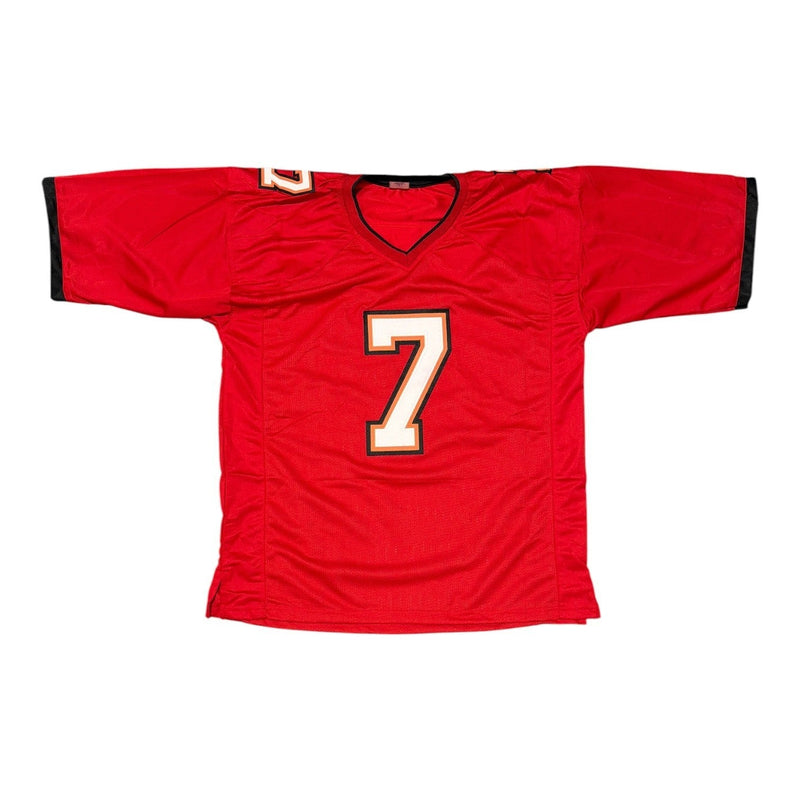 Bucky Irving Signed Tampa Bay Buccaneers Red Custom Jersey JSA Witness COA
