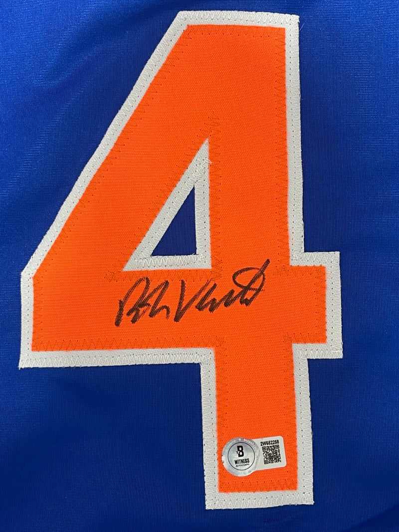 Robin Ventura Signed New York Mets Custom Jersey Beckett Witness BAS COA
