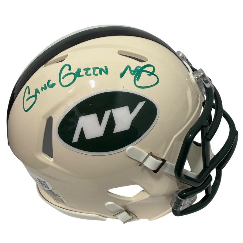 Minkah Fitzpatrick Signed Jets Retro Mini Helmet w/ Gang Green JSA Witness COA