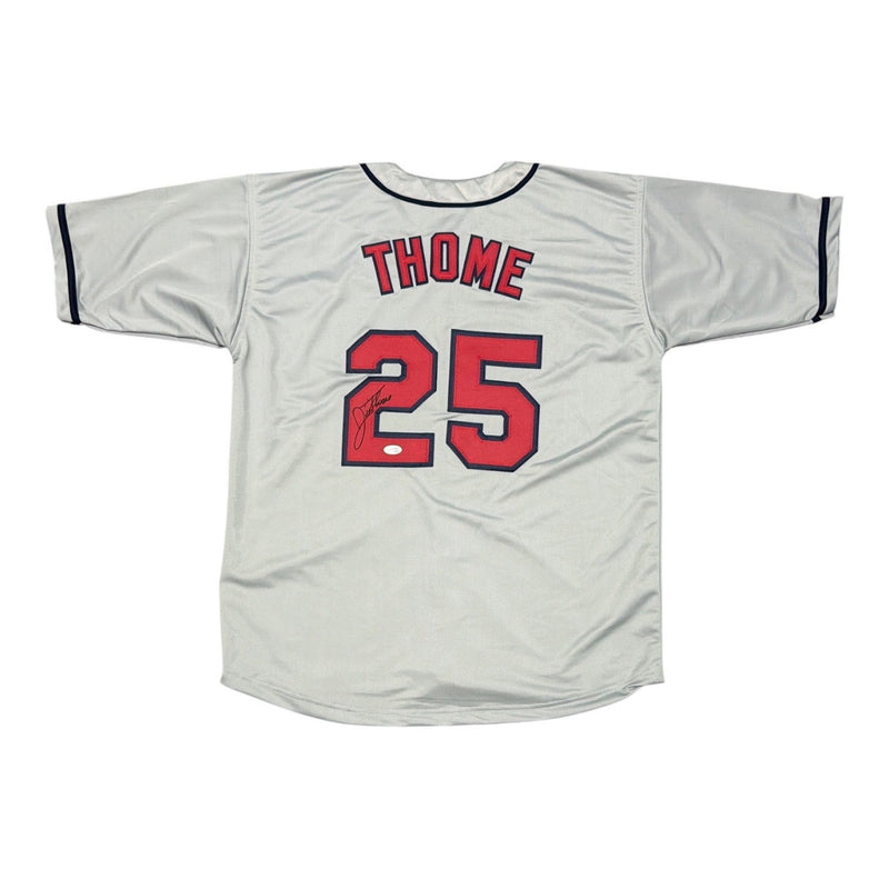 Jim Thome Signed Autographed Cleveland Custom Jersey JSA Witness COA