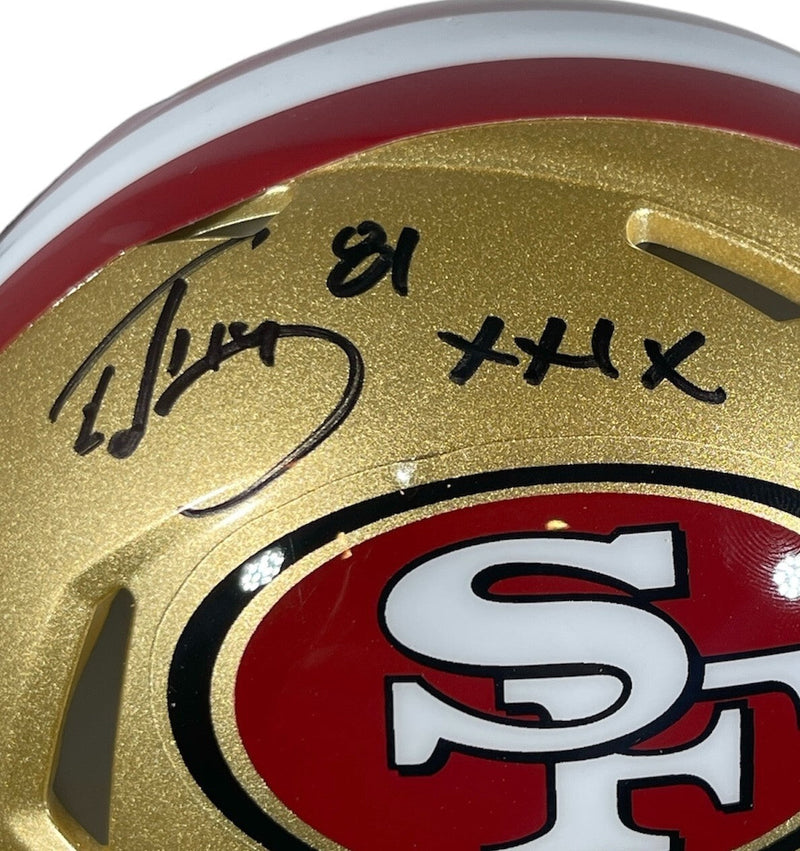 Ed McCaffrey Signed SF 49ers Mini Helmet w/ XXIX Beckett Witness BAS COA