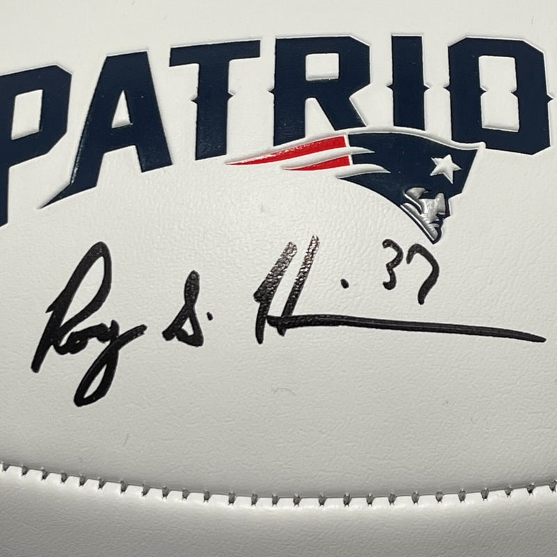 Rodney Harrison Signed New England Patriots White Football Beckett Wit BAS COA