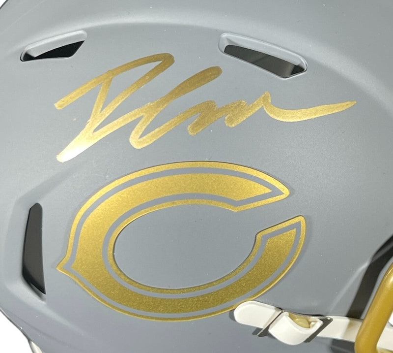 D'Andre Swift Signed Autographed Chicago Bears Slate Mini Helmet JSA Witness COA