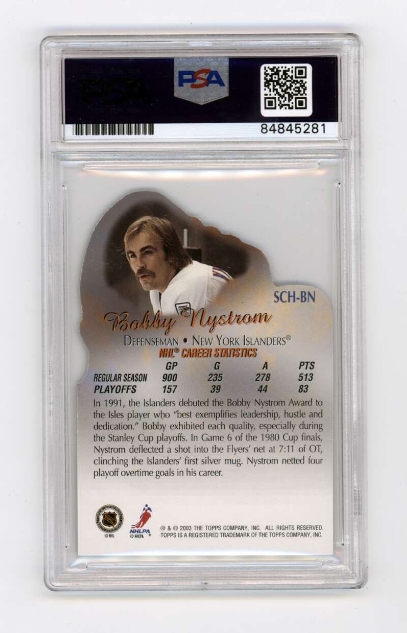 Bobby Nystrom 2003-04 Topps Stanley Cup Heroes SCH-BN Signed PSA Authentic Auto