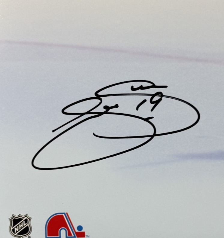 Joe Sakic Signed Up and Coming 16x20 Photo Upper Deck UDA COA Quebec Nordiques