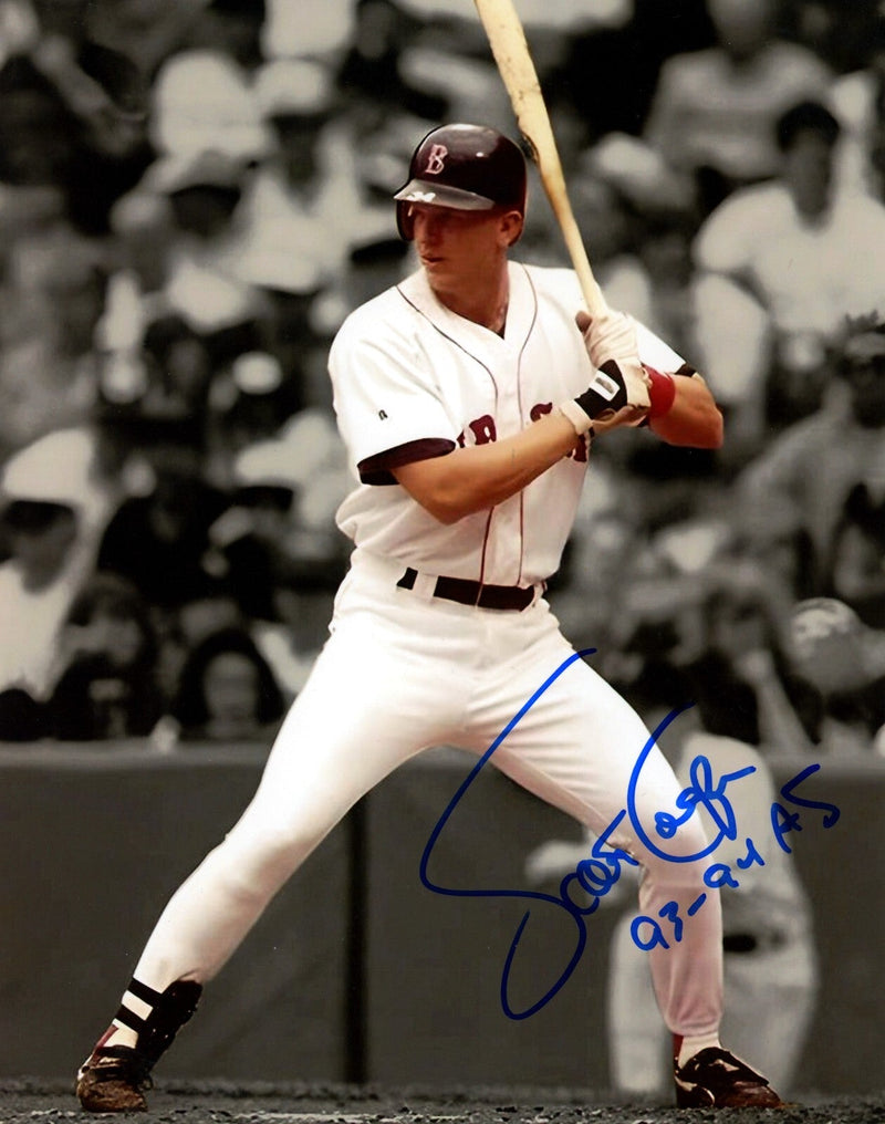 Scott Cooper Signed Boston Red Sox 8x10 Photo w/ 93-94 All Star Insc. LSCM COA