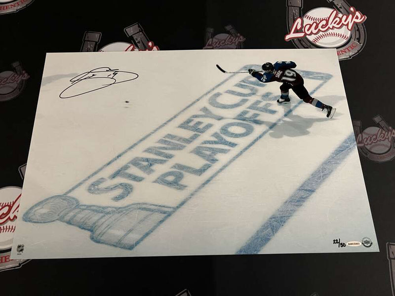 Joe Sakic Signed Auto 16x24 Photo "Playoff Hockey" 22/50 Upper Deck UDA COA