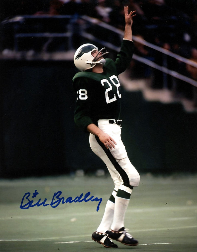 Bill Bradley Signed Philadelphia Eagles 8x10 Photo Beckett Witness BAS COA